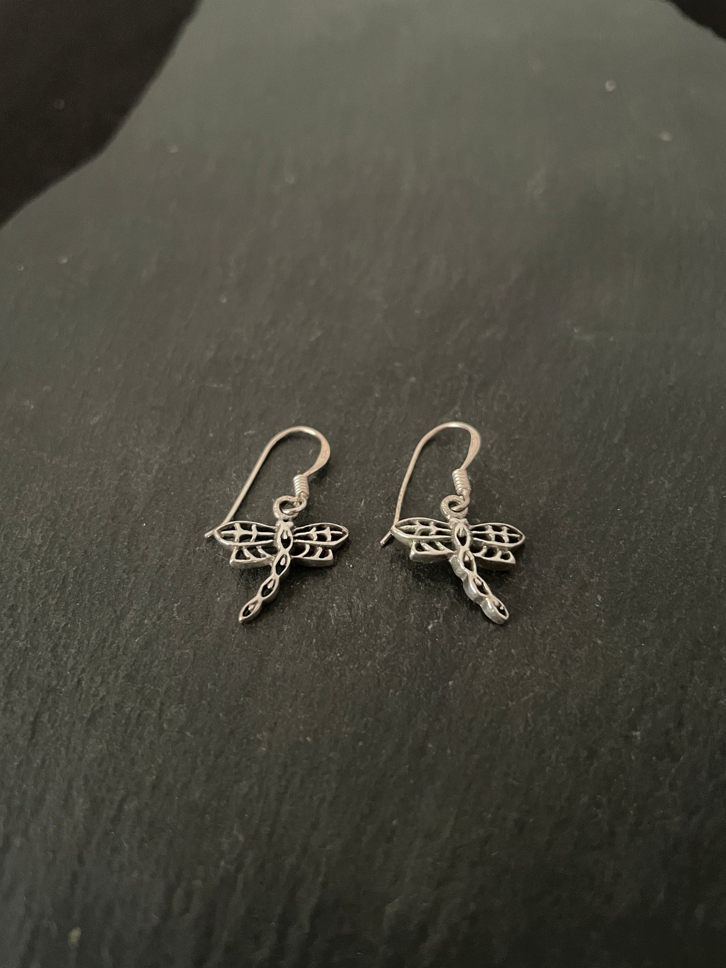 Silver Dragonfly Earrings image 1
