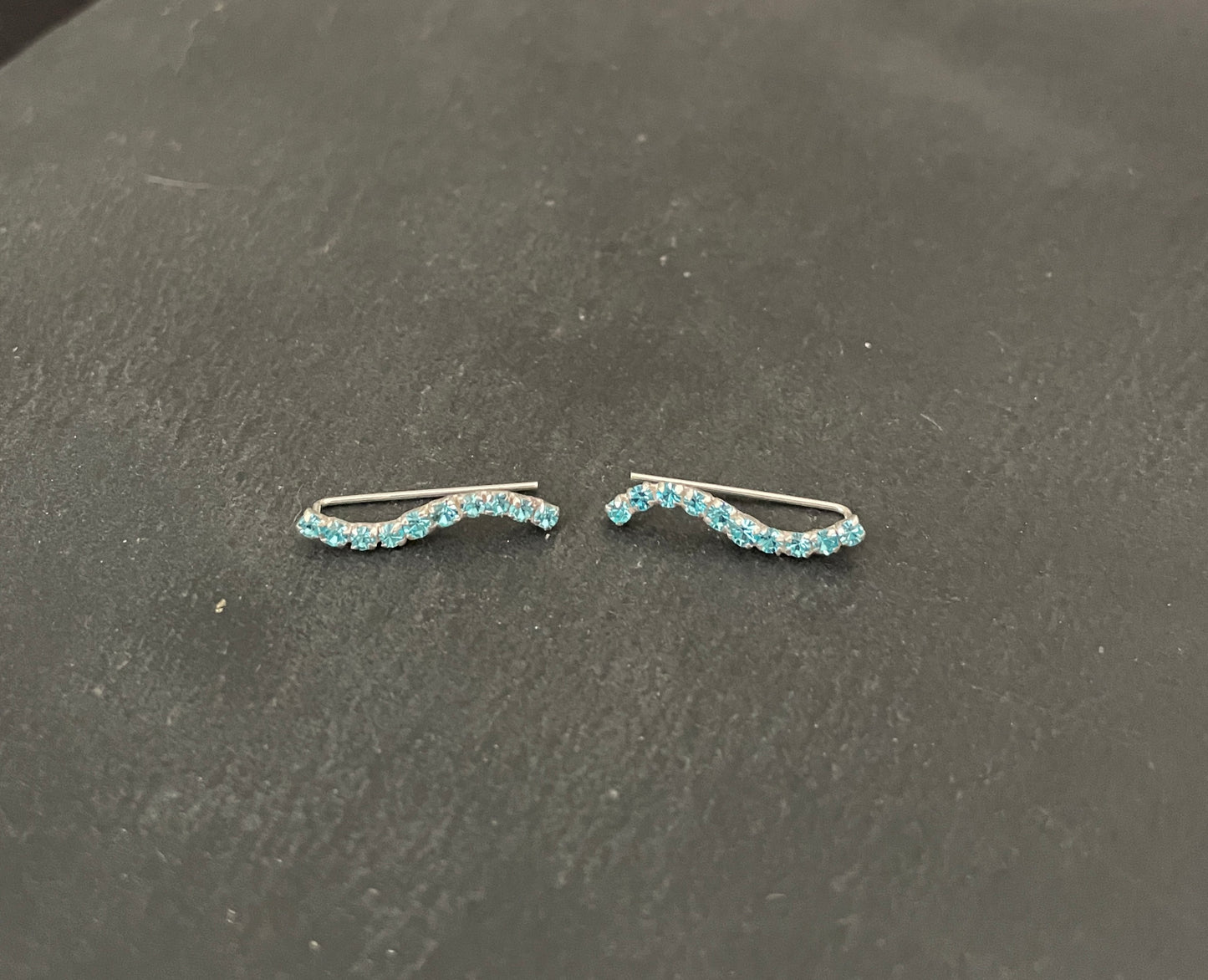 Cubic Zirconia Single Row Wave Ear Climbers image 3