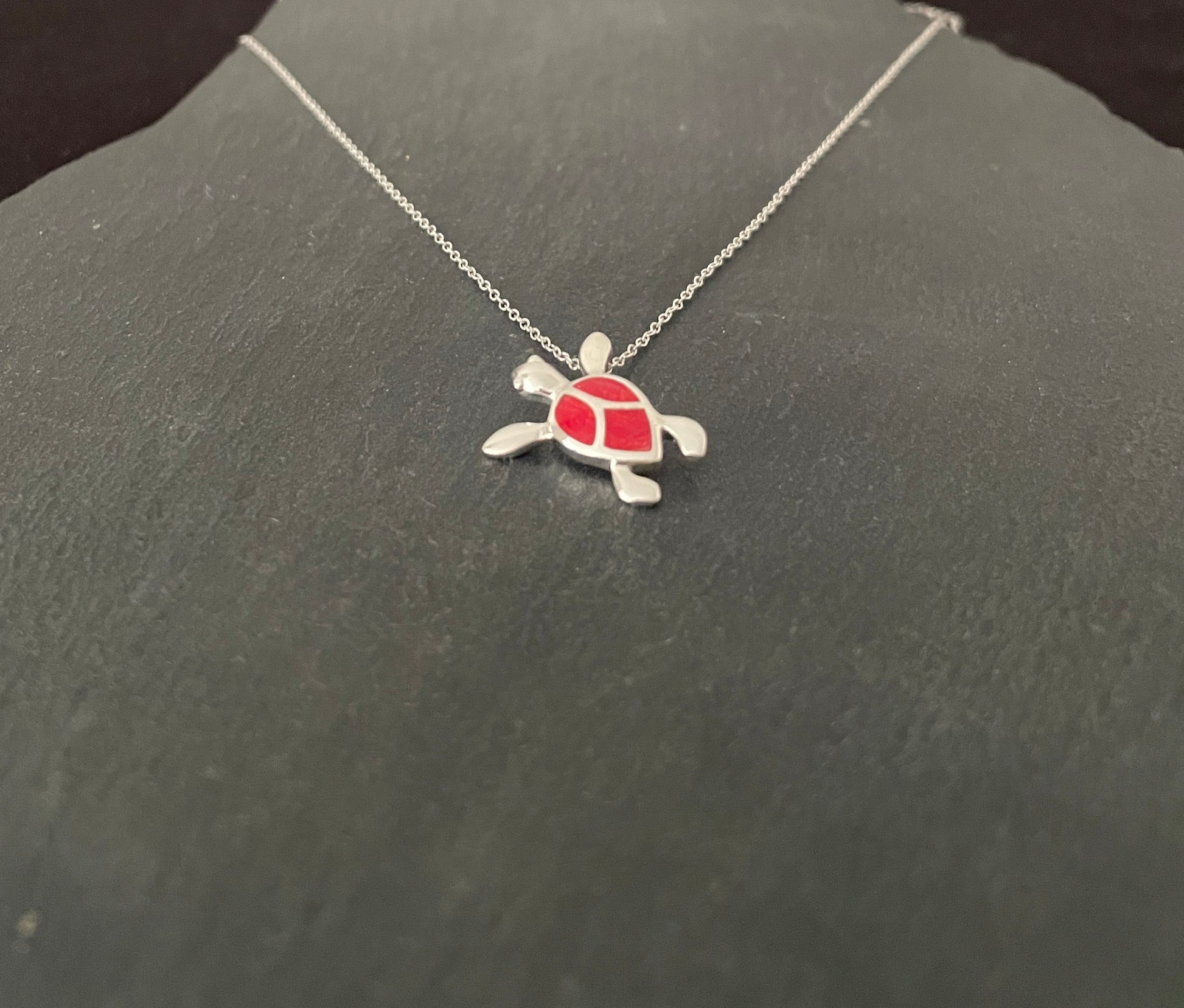 Coral Turtle Pendant image 1