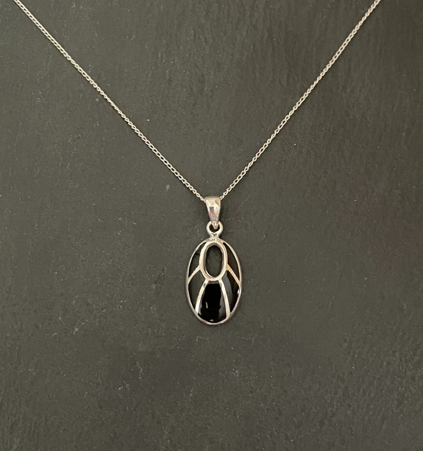 Oval Black Onyx Pendant image 0