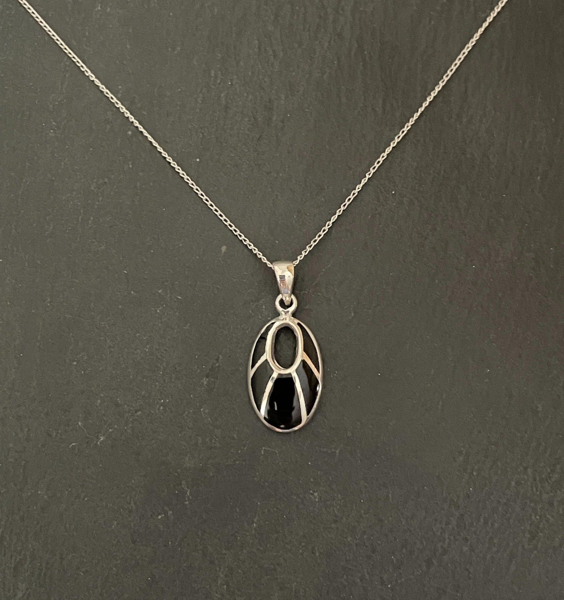 Oval Black Onyx Pendant image 0