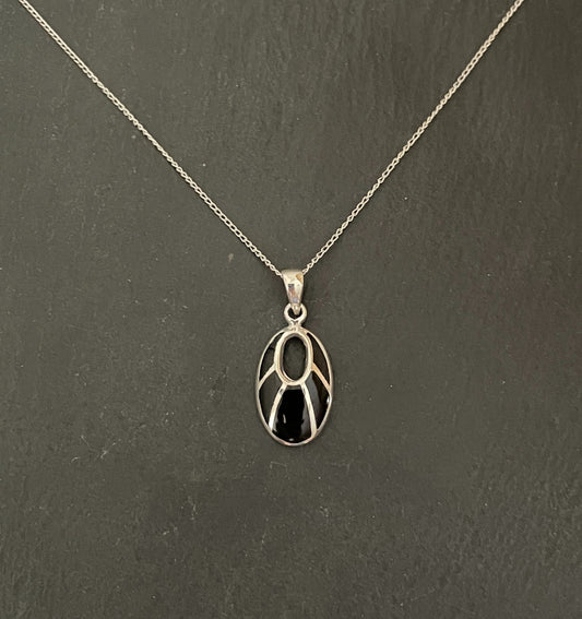 Oval Black Onyx Pendant image 0
