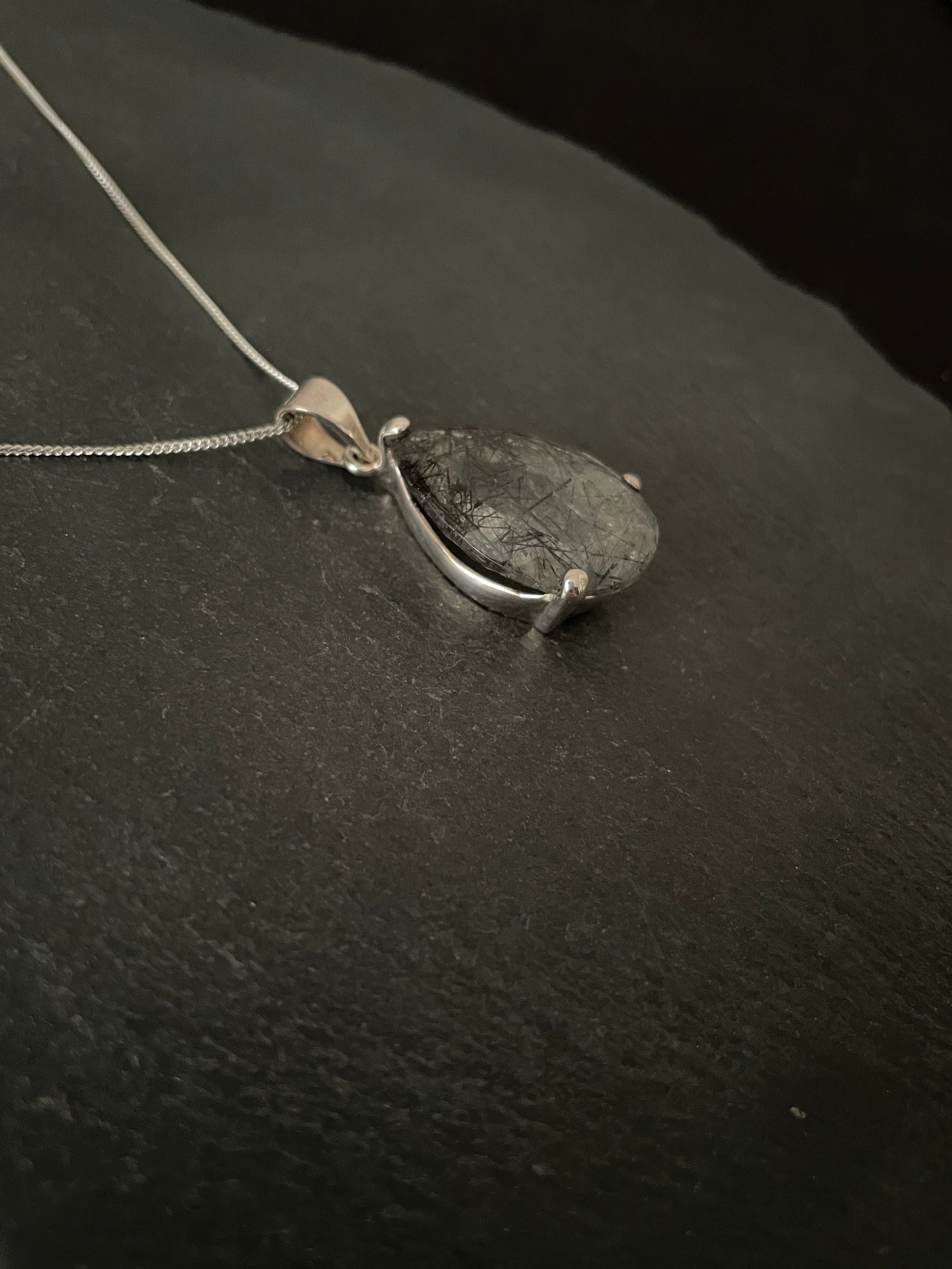 Rutile Quartz Teardrop Pendant image 2