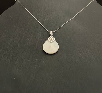 Mother of Pearl Teardrop Pendant image 1
