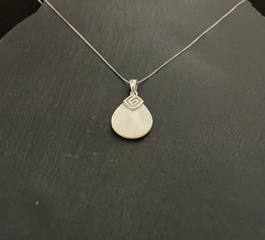 Mother of Pearl Teardrop Pendant image 1