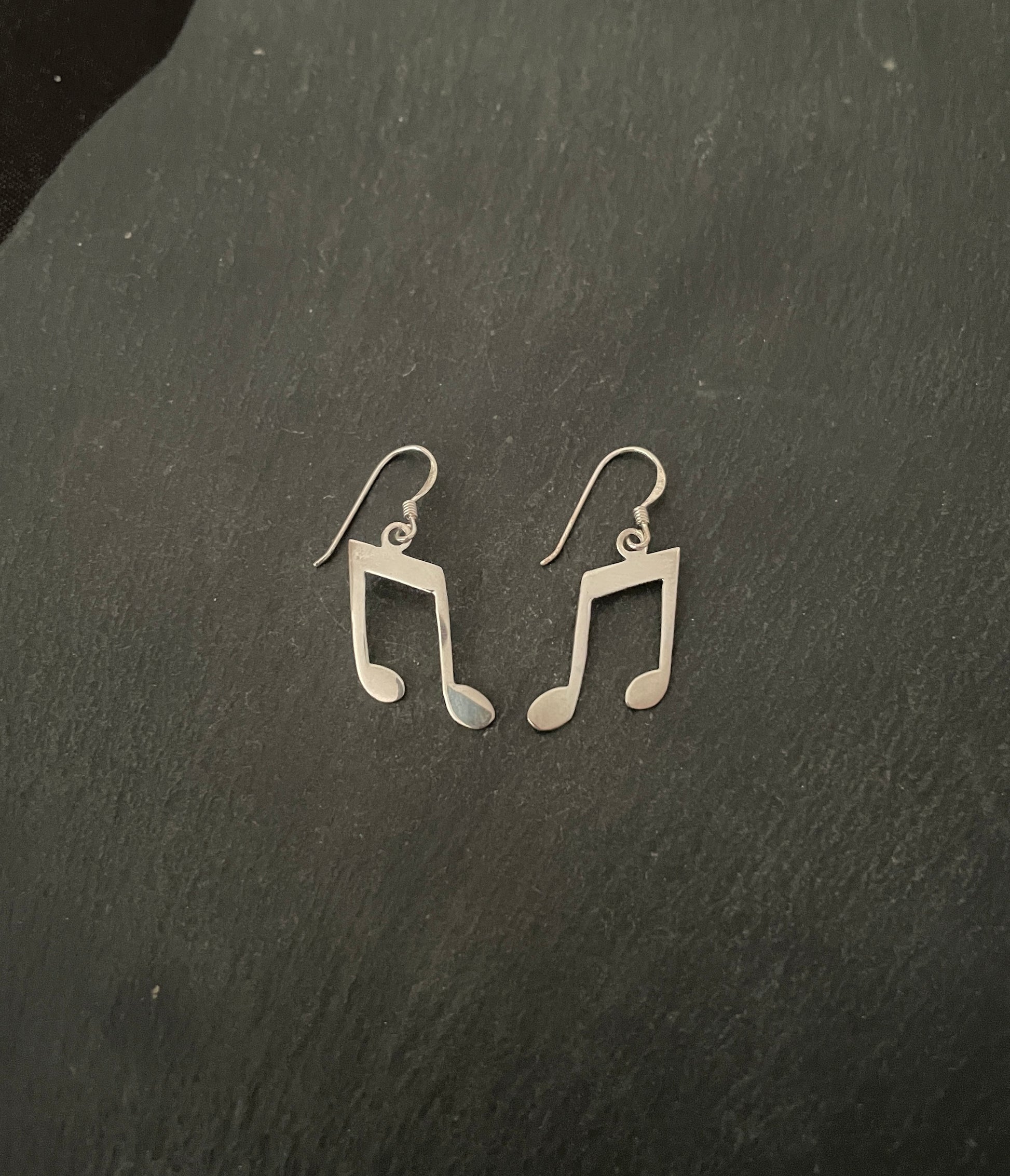 Silver Music Symbol Earrings image 0