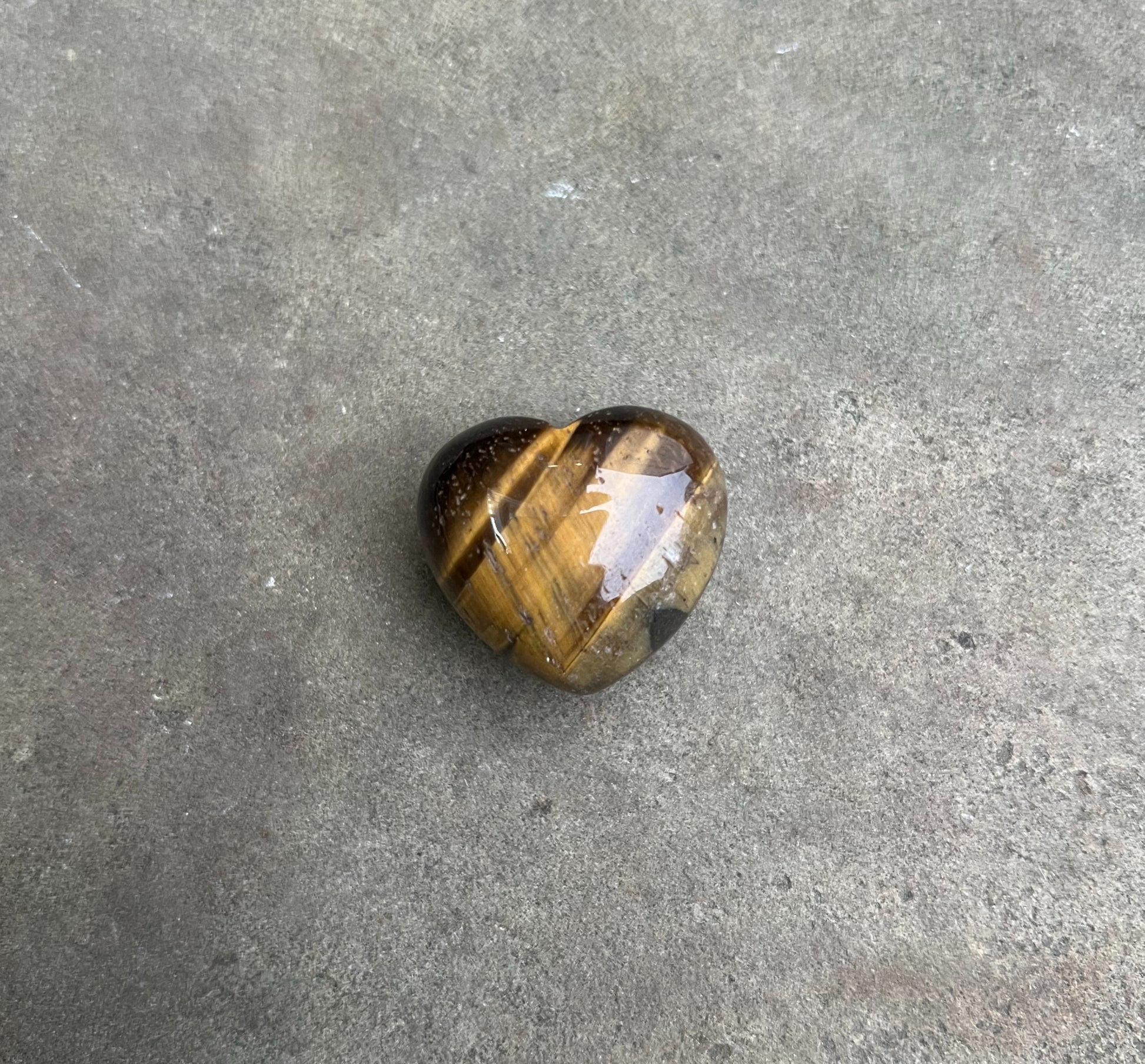 Tiger's Eye Bubble Heart image 0