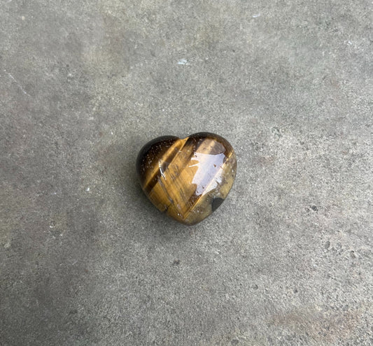 Tiger's Eye Bubble Heart image 0