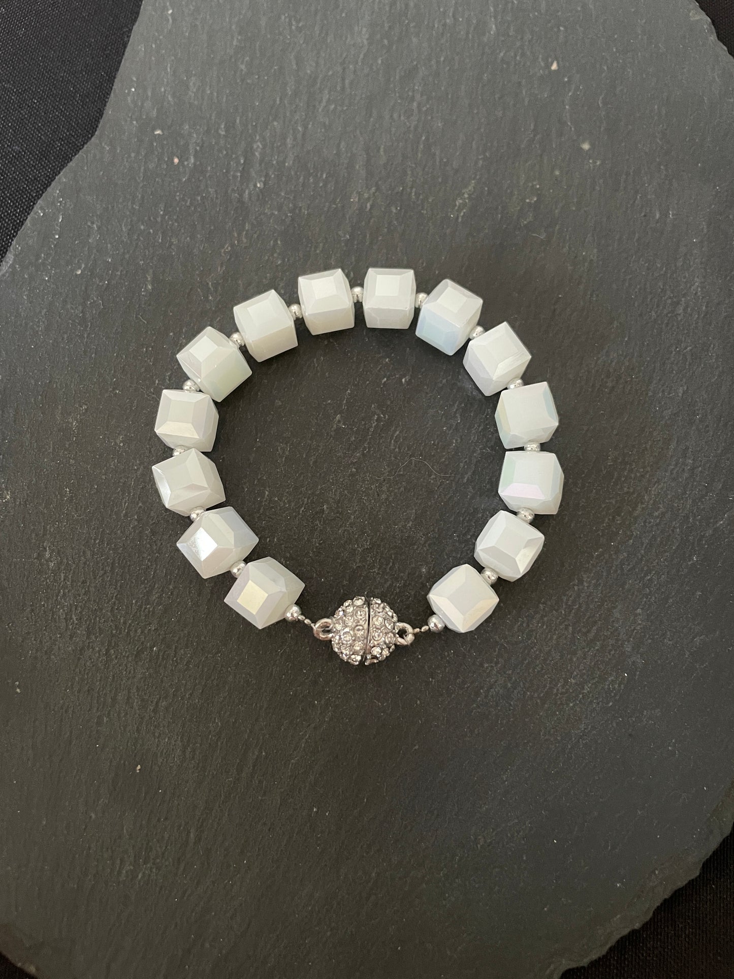 Square Coloured Bead Bracelet image 1