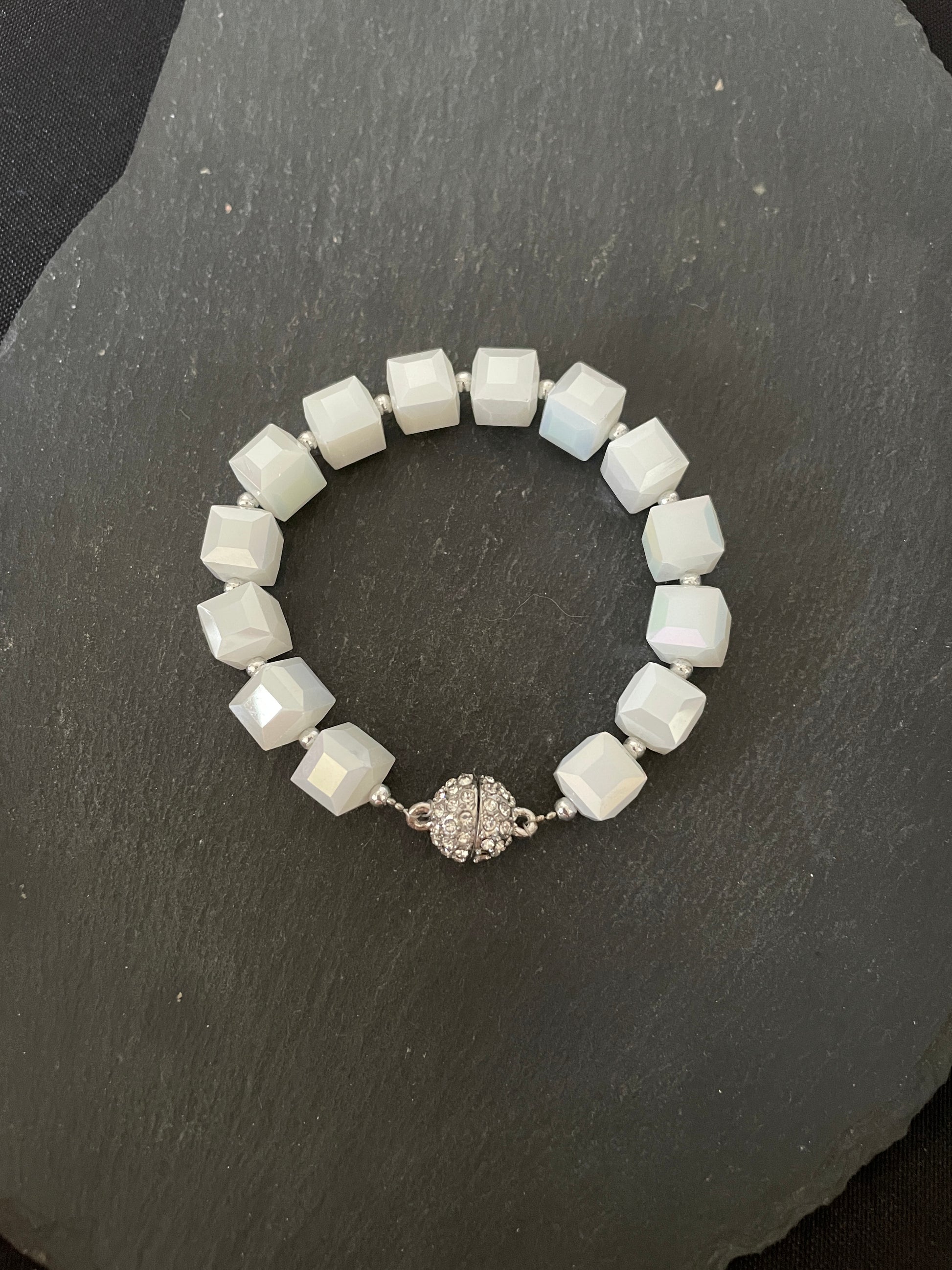 Square Coloured Bead Bracelet image 1