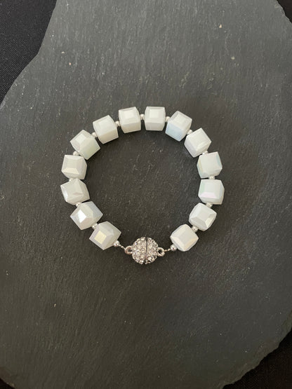 Square Coloured Bead Bracelet image 1