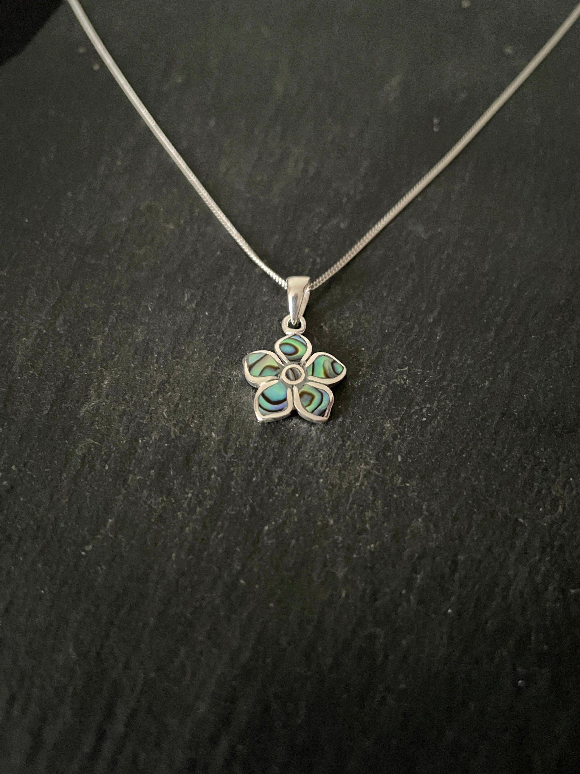 Paua Shell Flower Pendant image 1