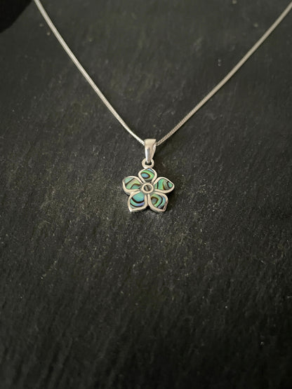 Paua Shell Flower Pendant image 1