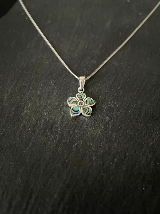 Paua Shell Flower Pendant image 1