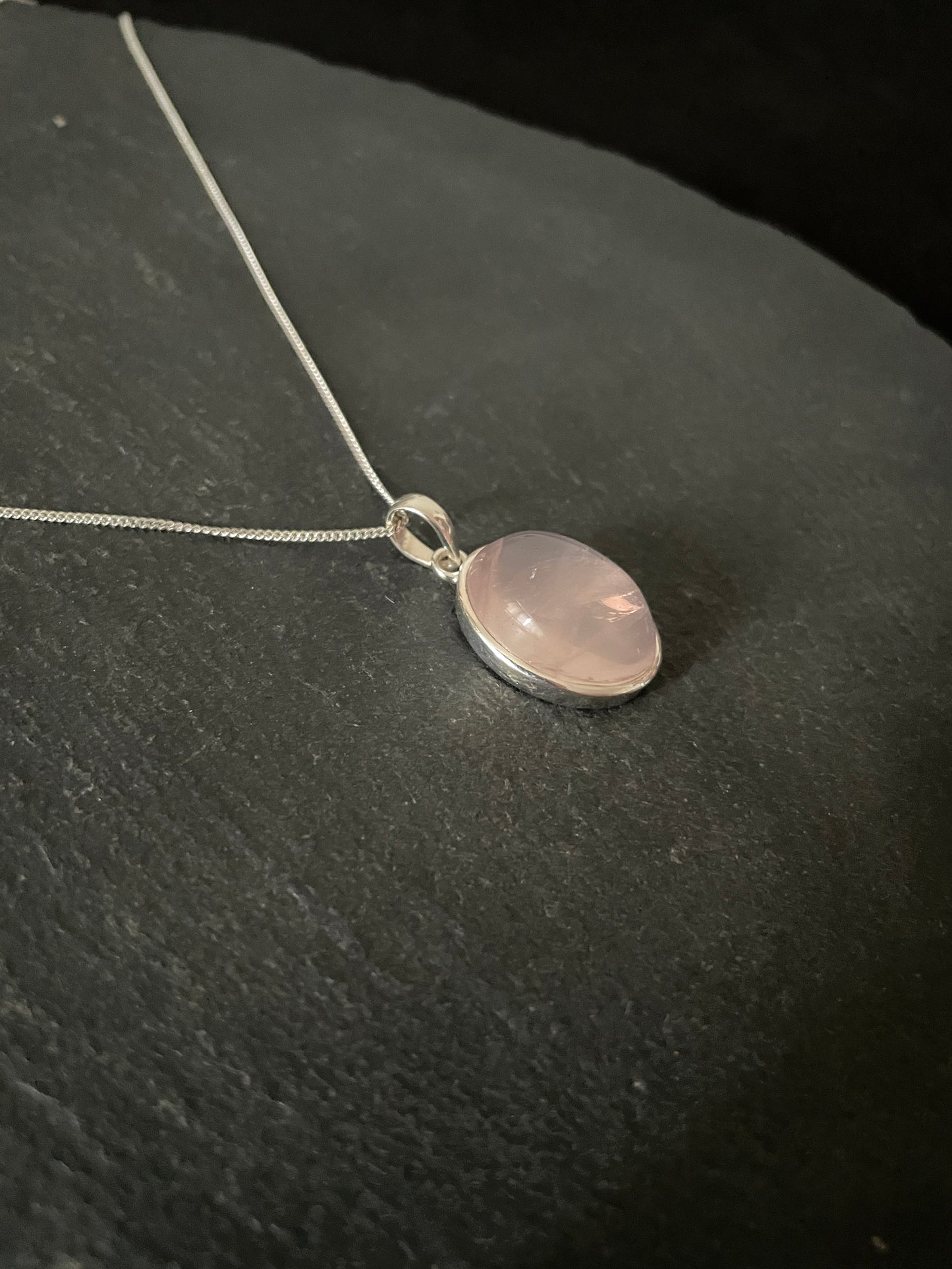 Rose Quartz Oval Pendant image 1