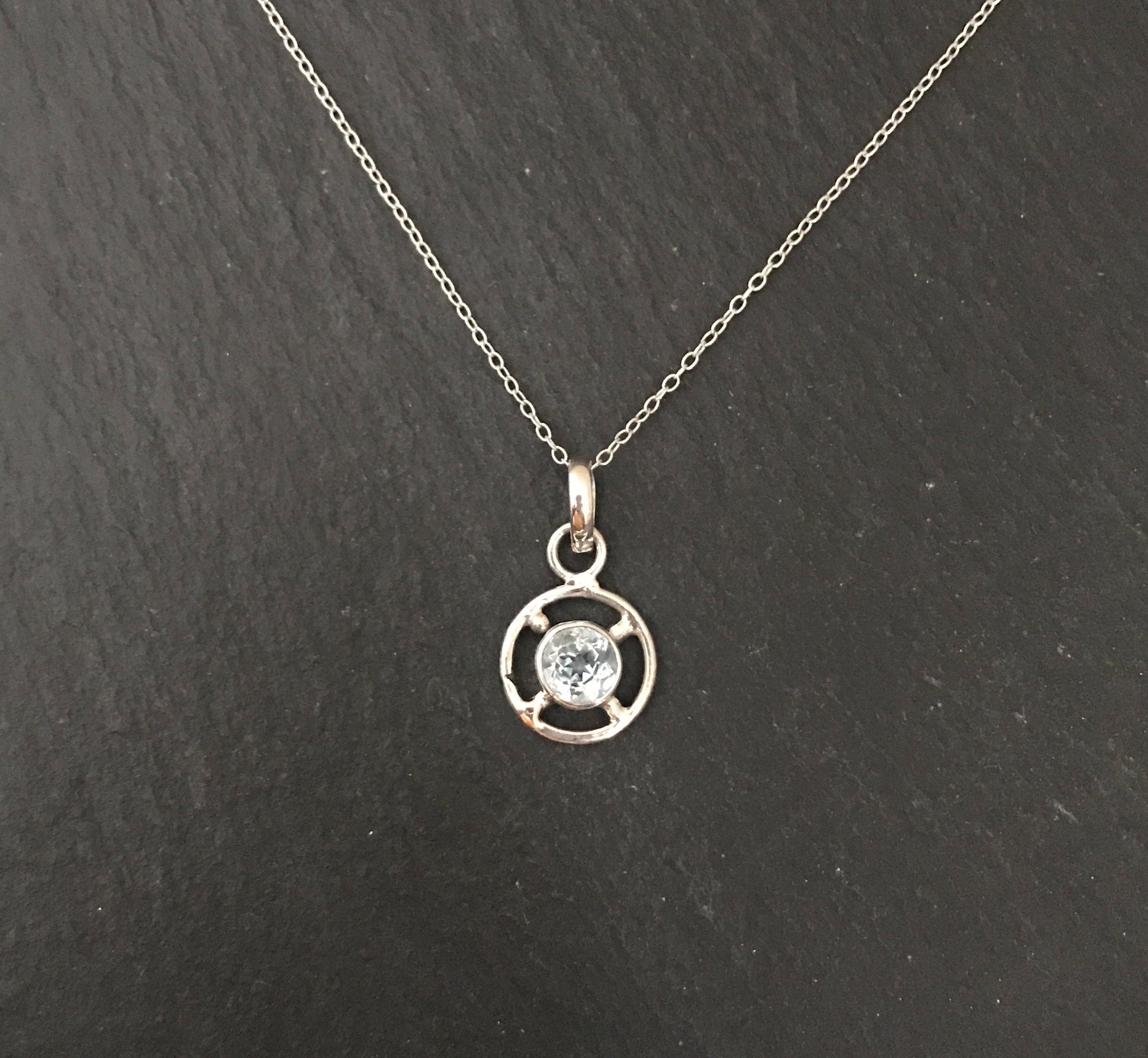 Blue Topaz and Silver Pendant image 0