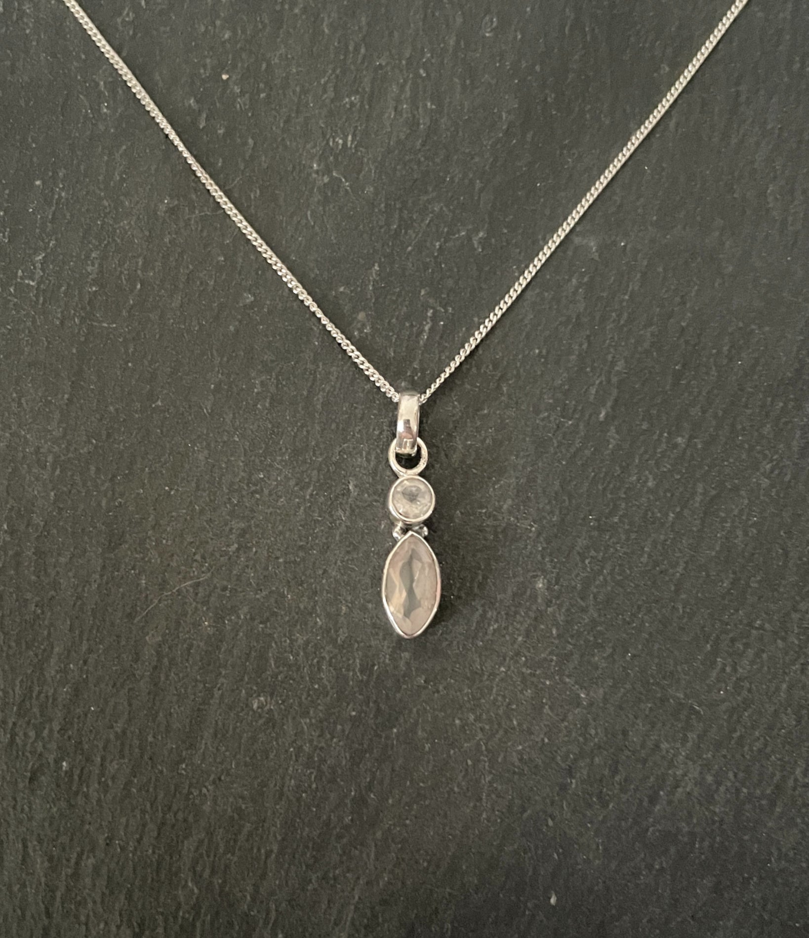 Rose Quartz and Silver Pendant image 0