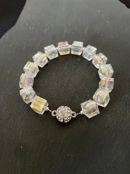 Square Coloured Bead Bracelet image 0