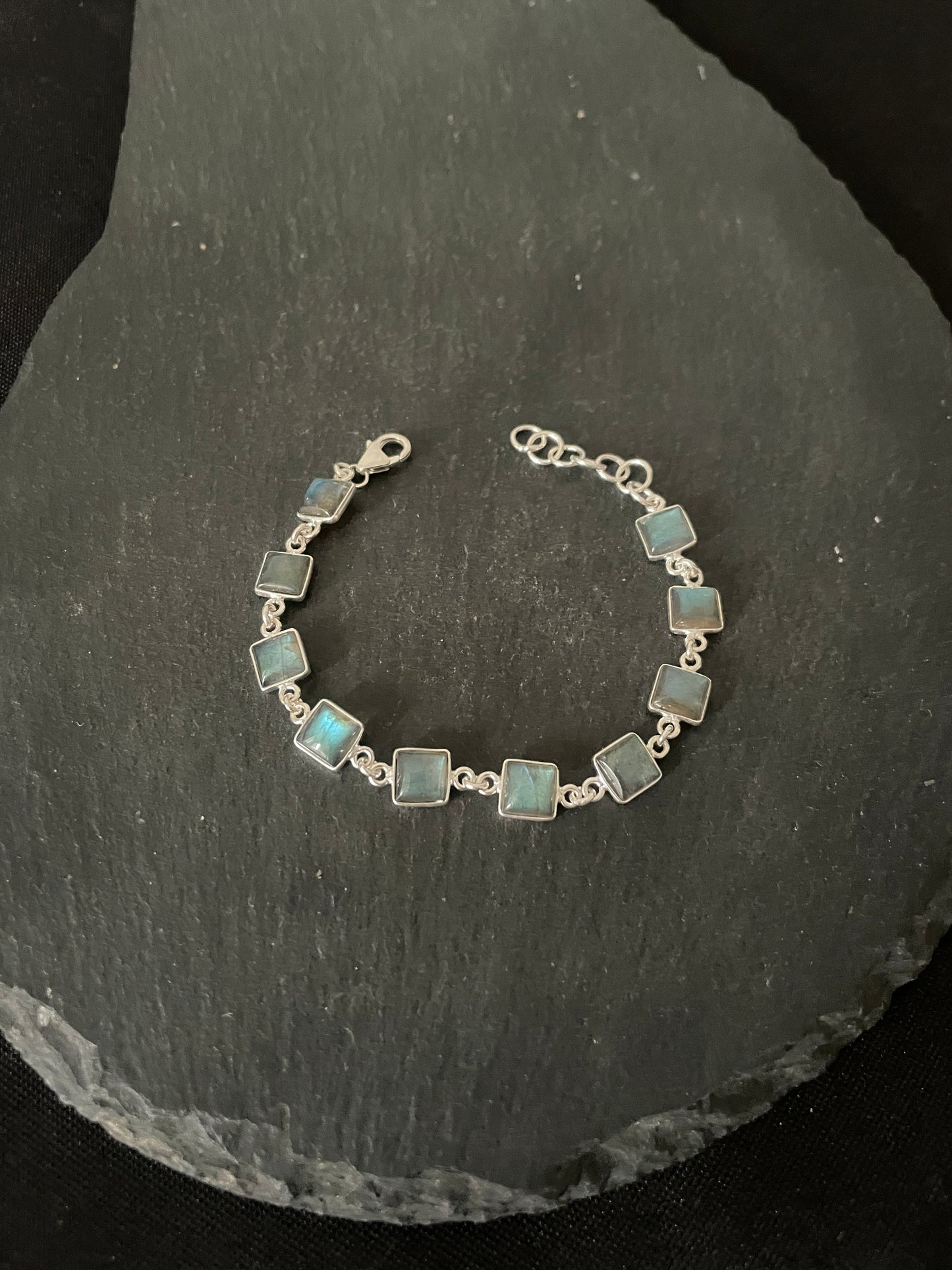 Labradorite and Silver Square Bracelet image 1