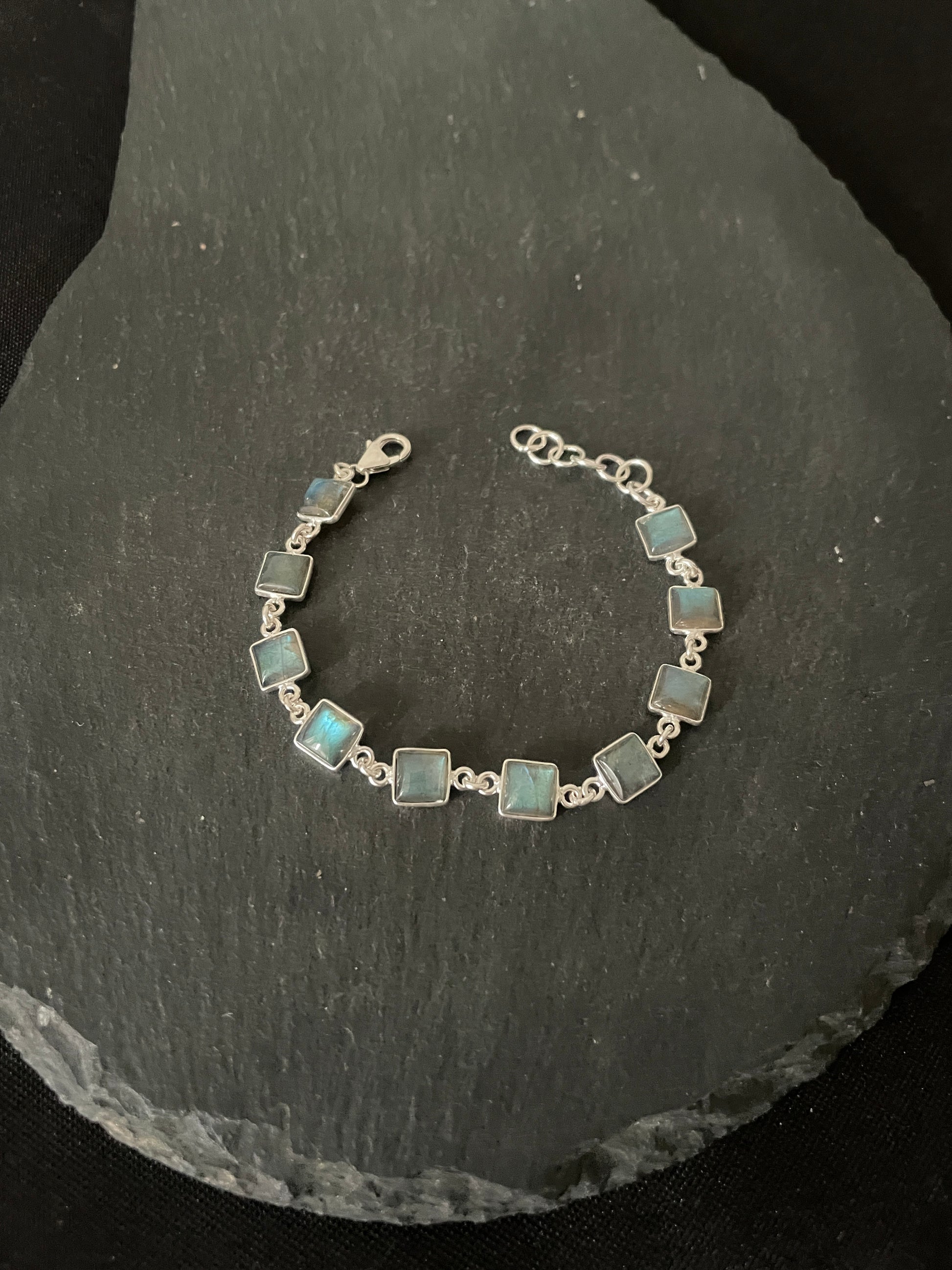 Labradorite and Silver Square Bracelet image 1