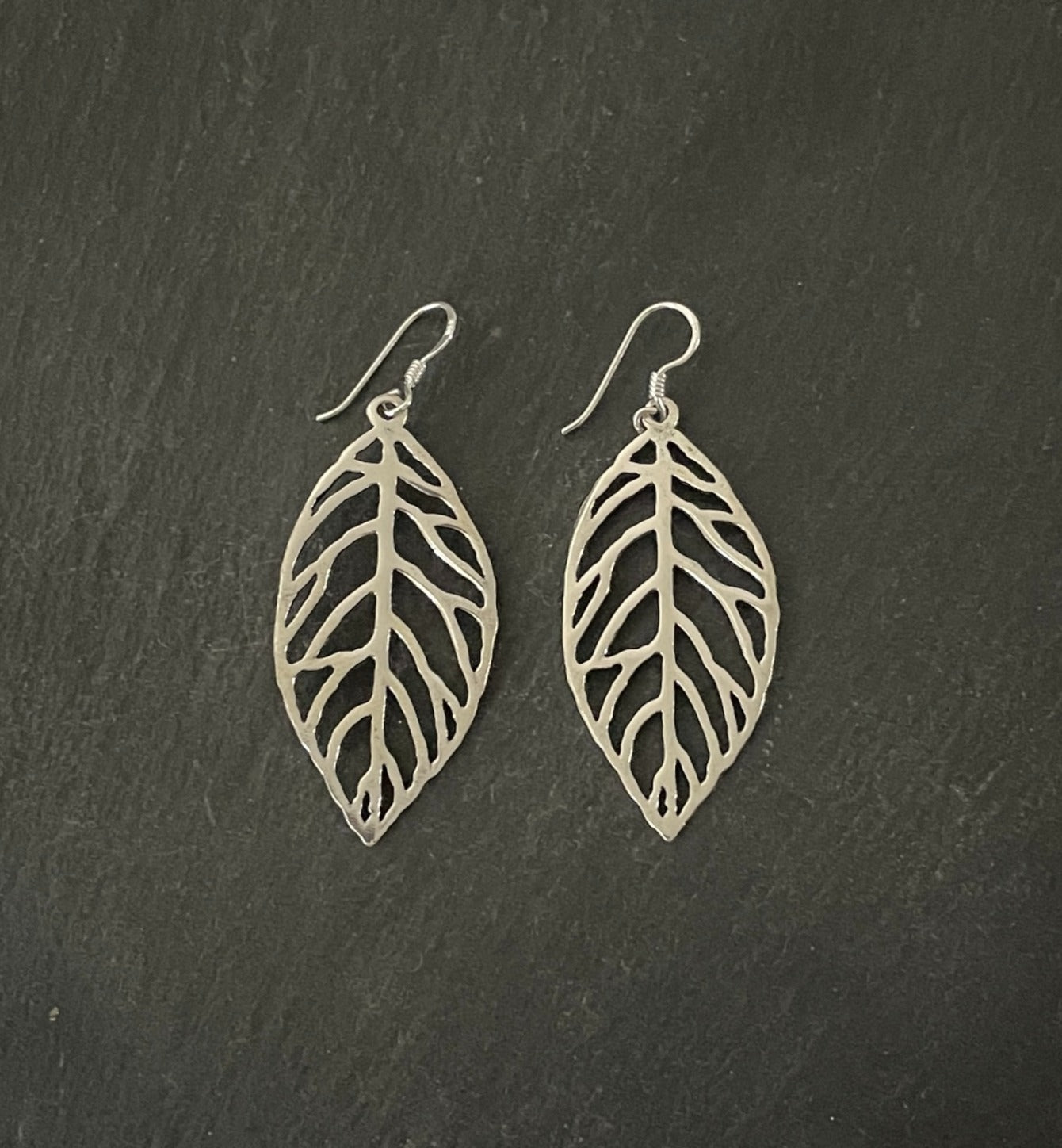 Silver Leaf Earrings image 0