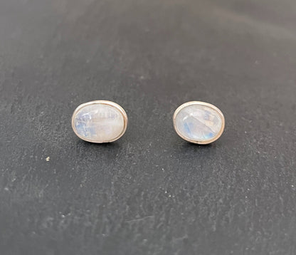 Moonstone Oval Stud Earrings image 0