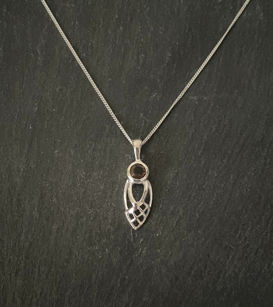 Smokey Quartz and Silver Pendant image 0