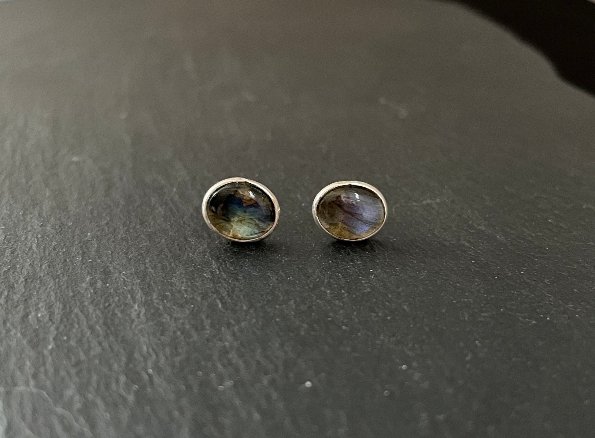 Labradorite Oval Stud Earrings image 0
