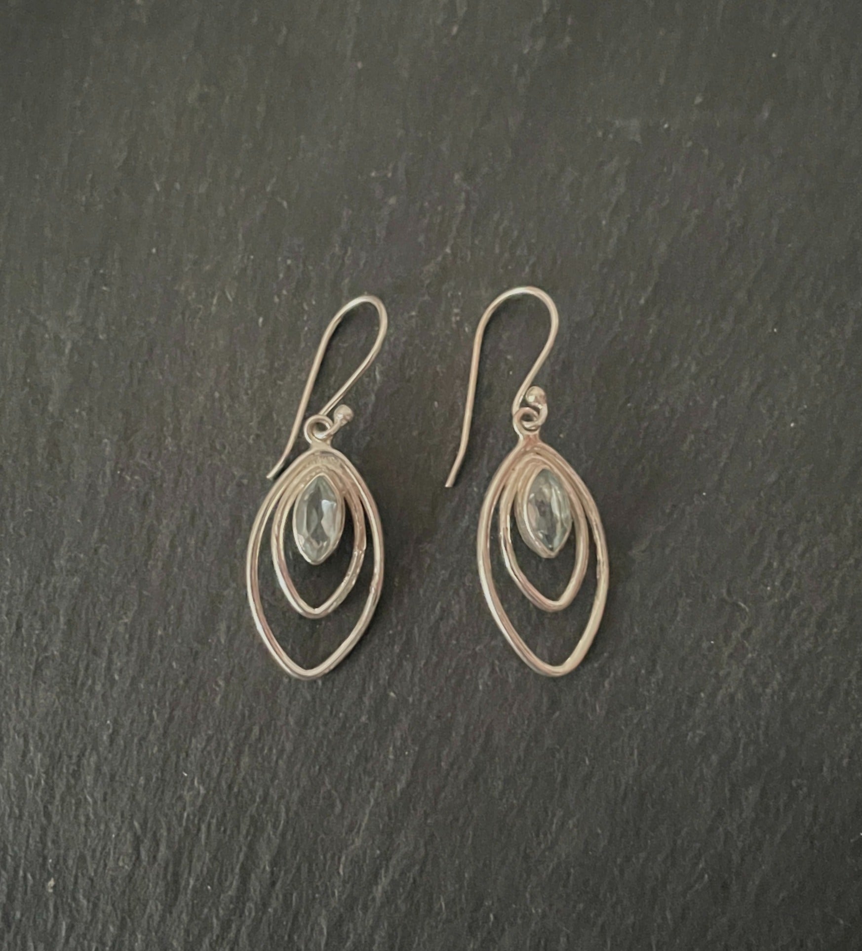 Blue Topaz and Silver Earrings image 0