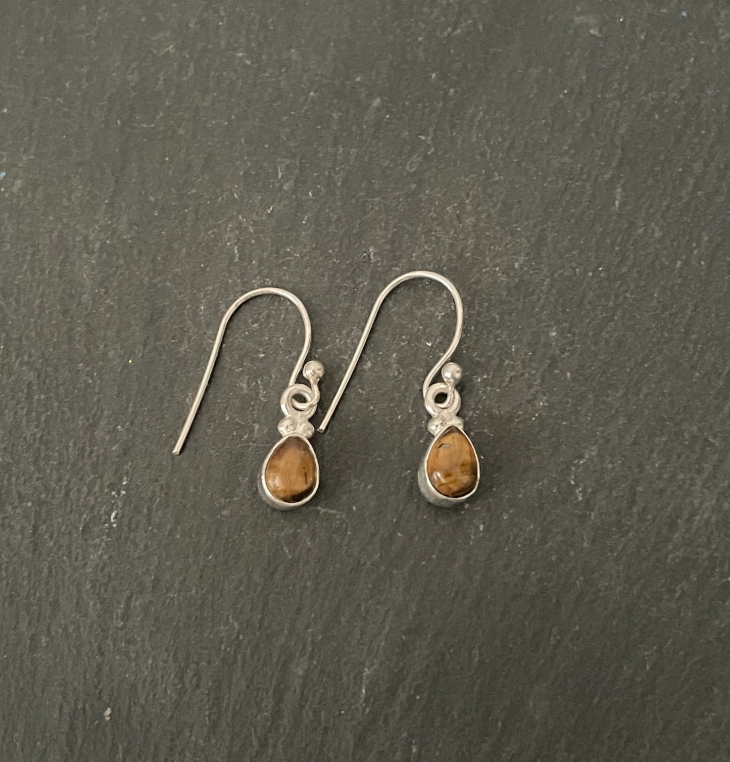 Tiger's Eye Teardrop Earrings image 0
