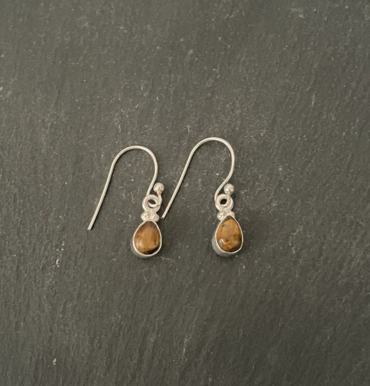 Tiger's Eye Teardrop Earrings image 0