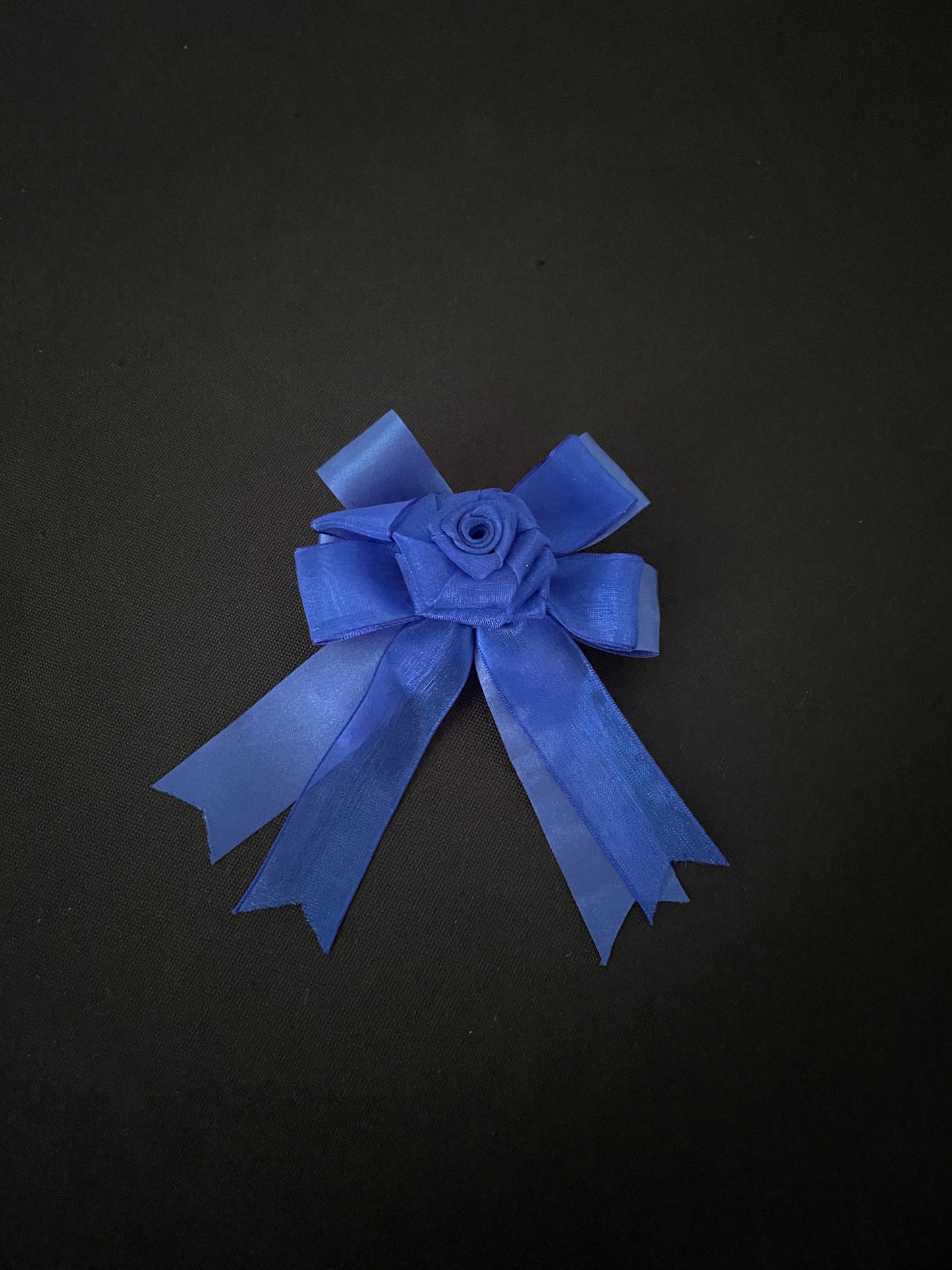 Black and Blue Bow Hair Clips image 1