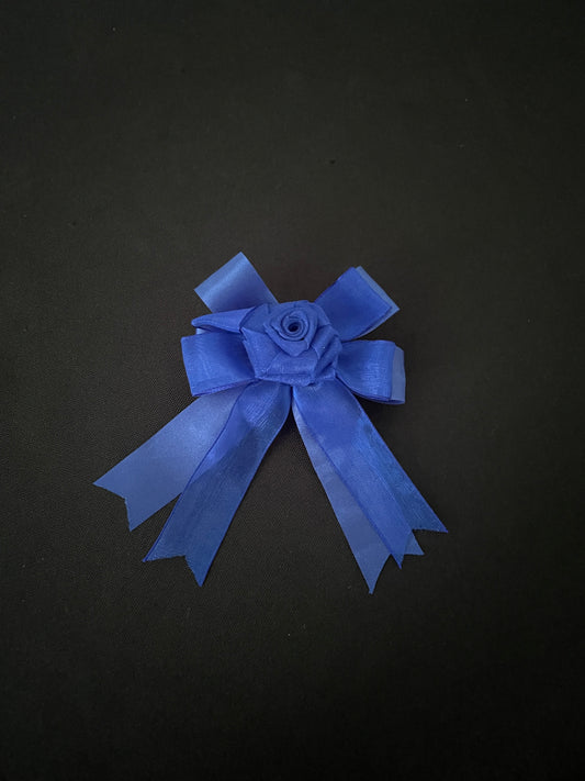 Black and Blue Bow Hair Clips image 1
