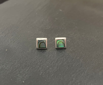 Paua Shell Square Studs image 0