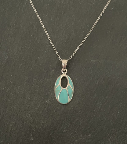 Turquoise Oval Pendant image 0