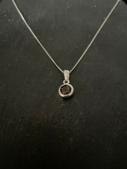 Smokey Quartz and Silver Pendant image 1