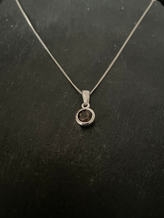 Smokey Quartz and Silver Pendant image 1