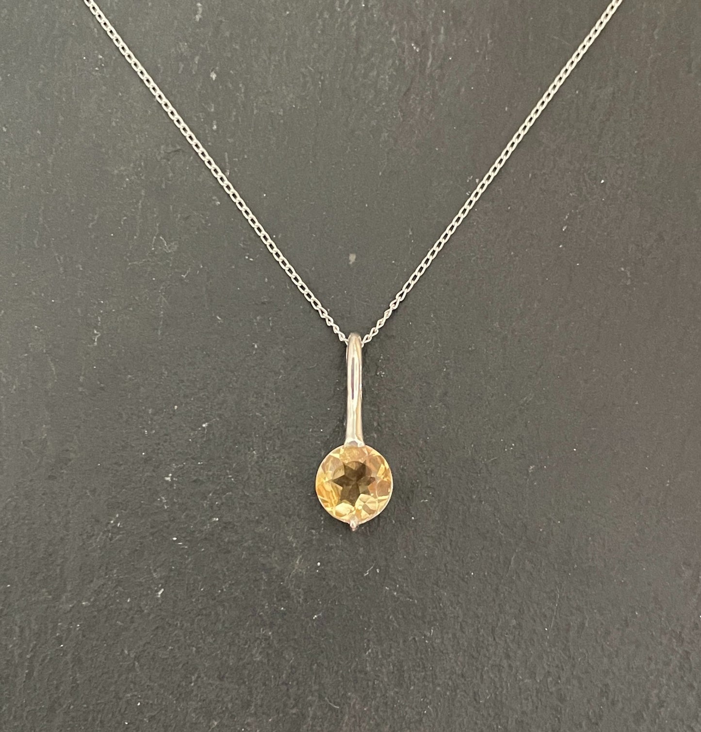 Round Citrine Pendant image 0