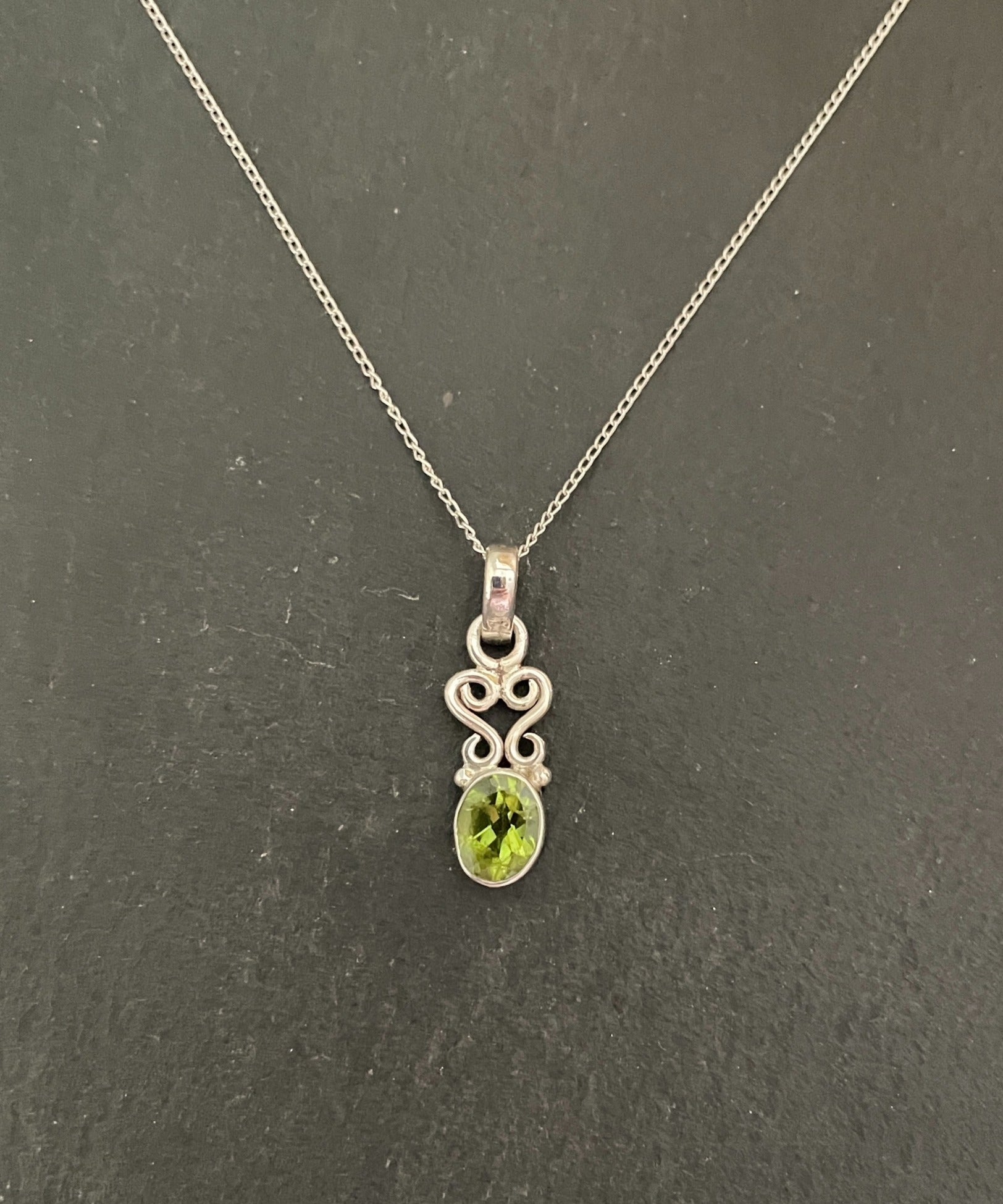Peridot and Silver Pendant image 0