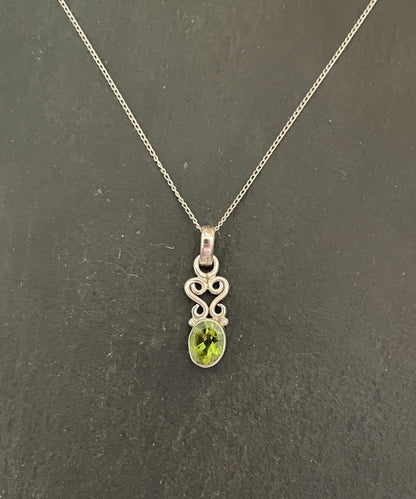 Peridot and Silver Pendant image 0
