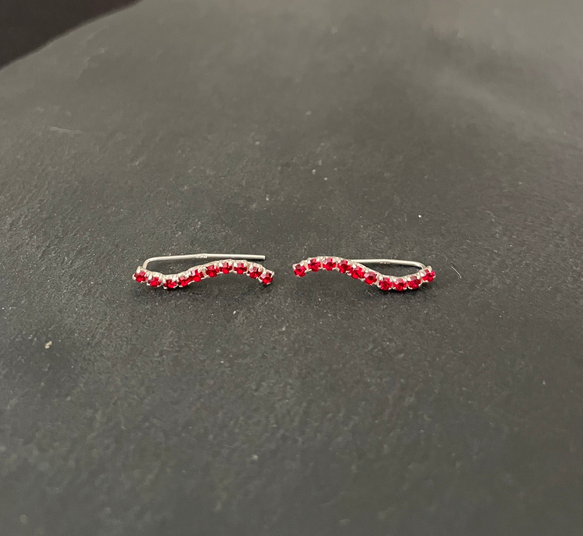 Cubic Zirconia Single Row Wave Ear Climbers image 5