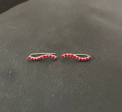 Cubic Zirconia Single Row Wave Ear Climbers image 5