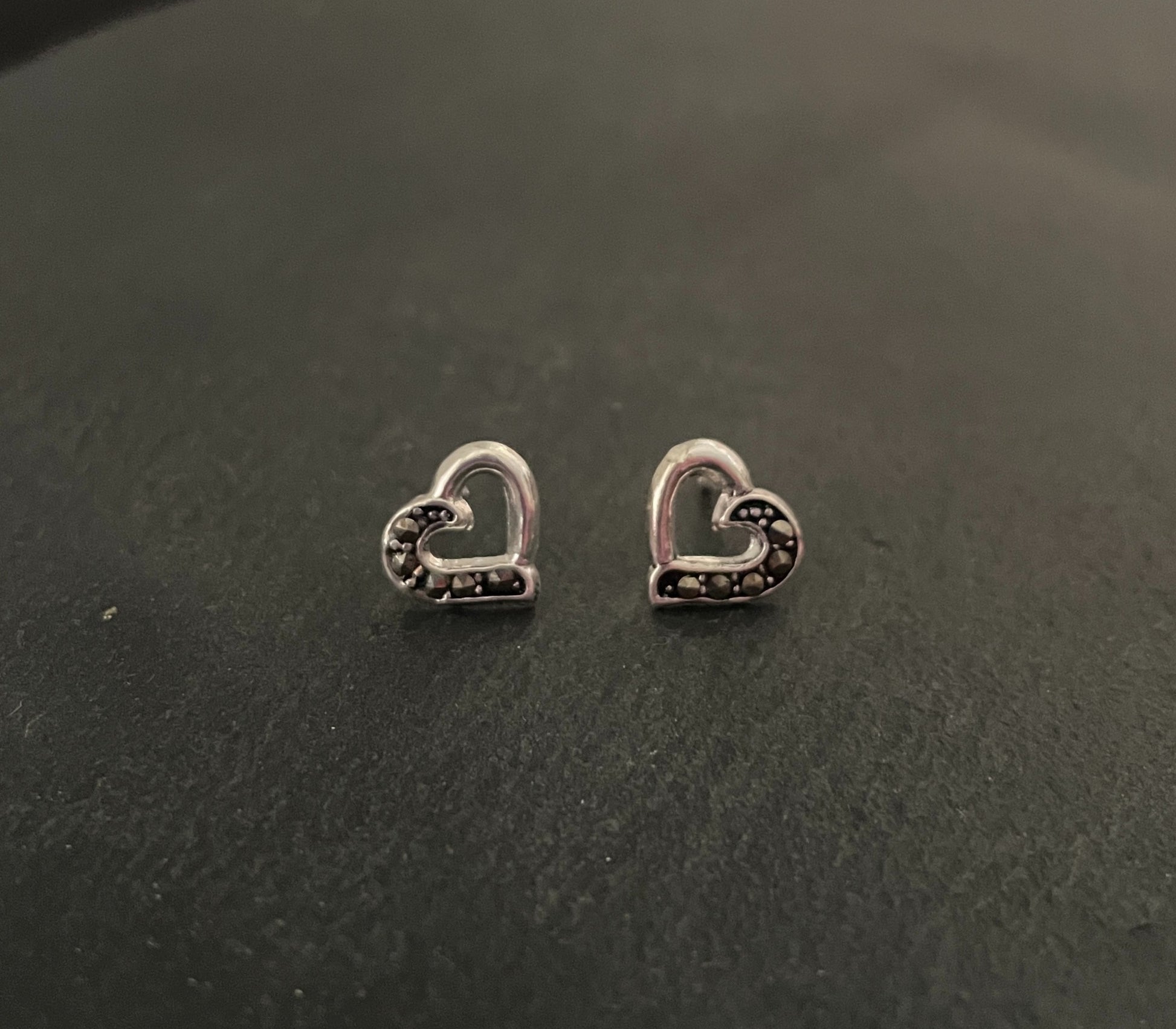 Marcasite Heart Studs image 0