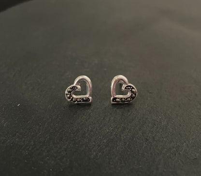 Marcasite Heart Studs image 0