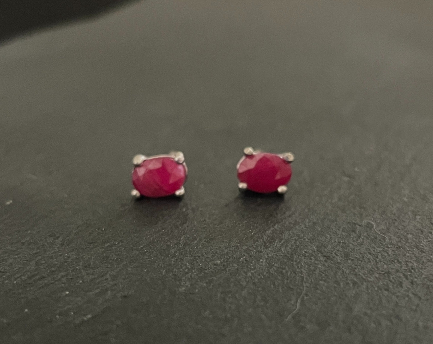 Oval Ruby Stud Earrings image 0