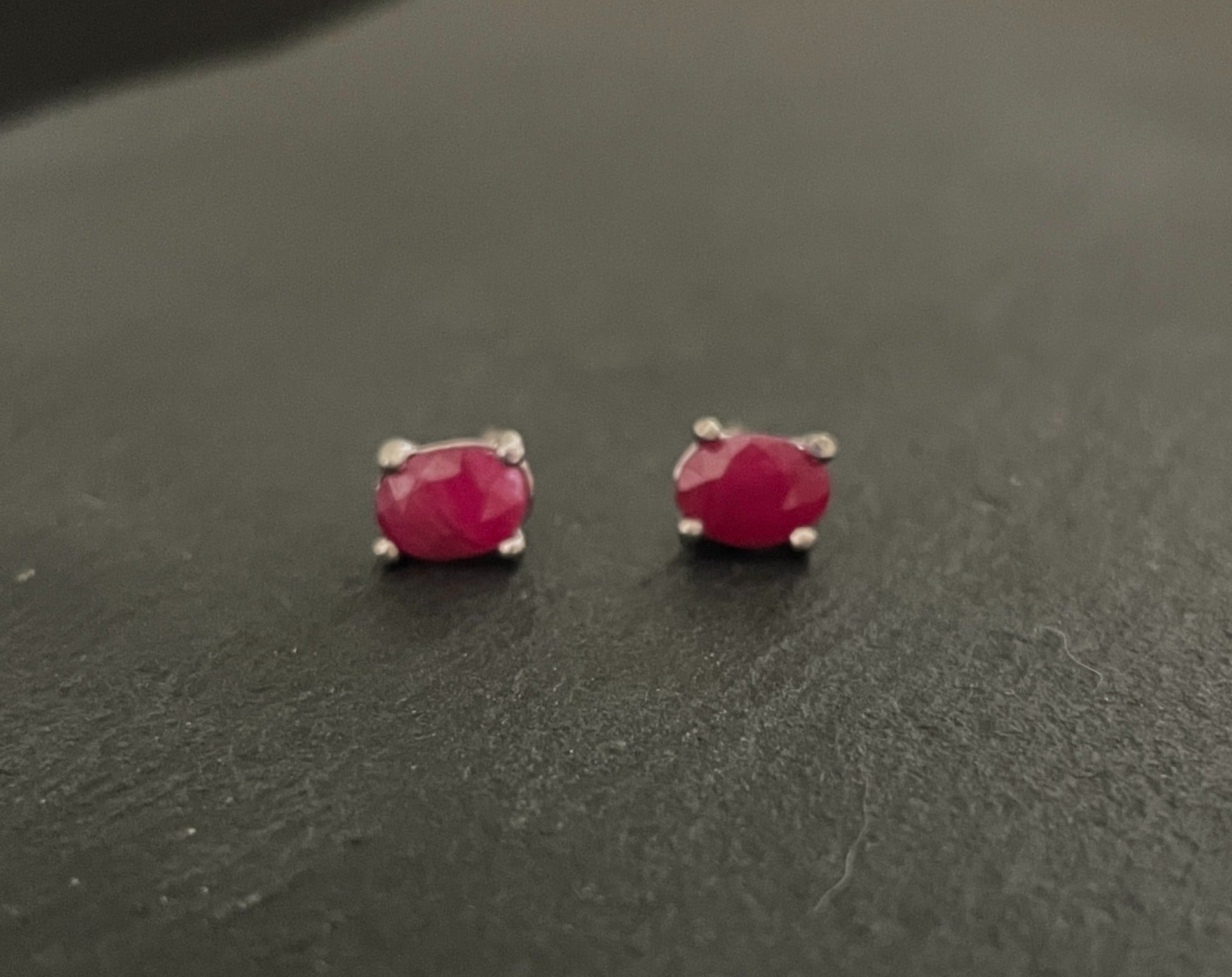 Oval Ruby Stud Earrings image 0