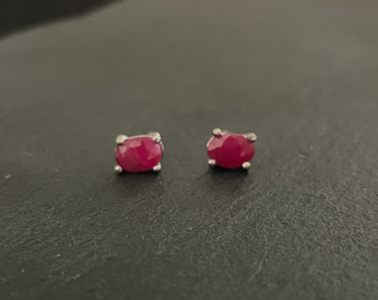 Oval Ruby Stud Earrings image 0