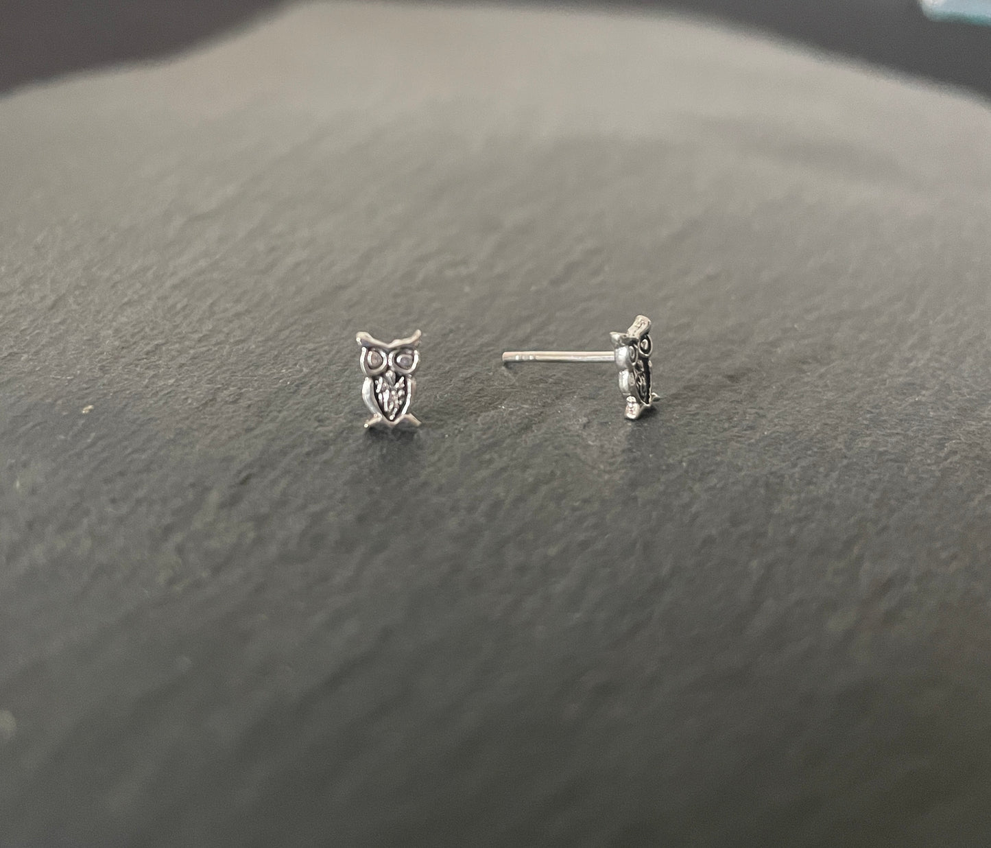 Silver Owl Studs image 1