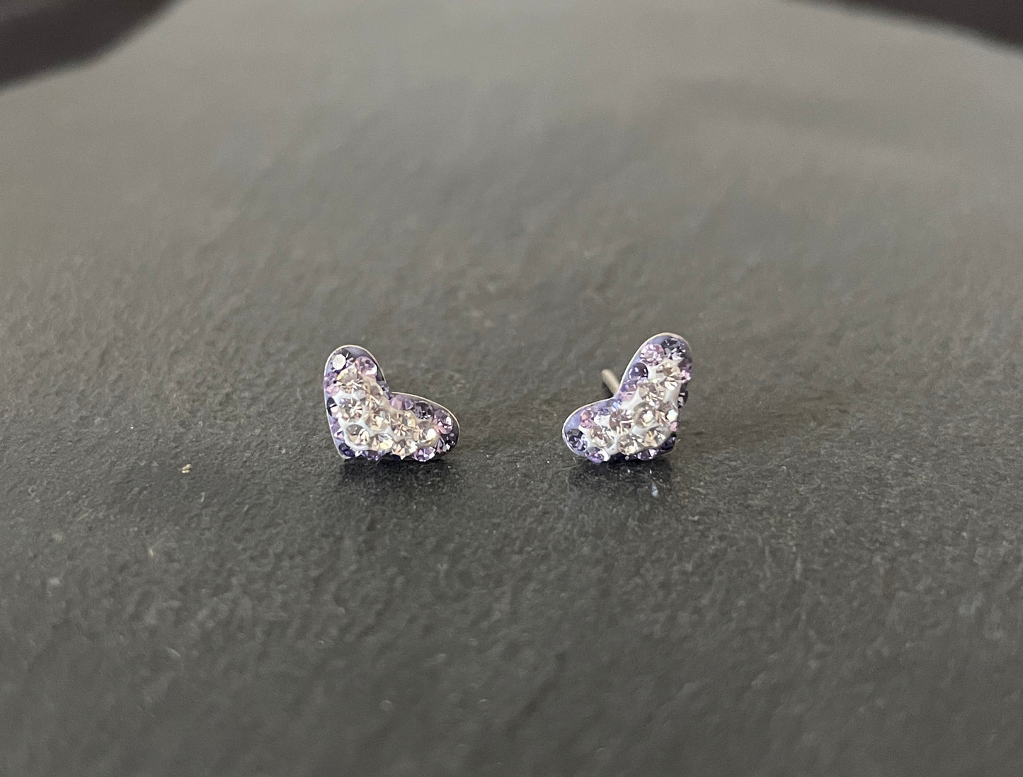 Cubic Zirconia Heart Stud Earrings image 2