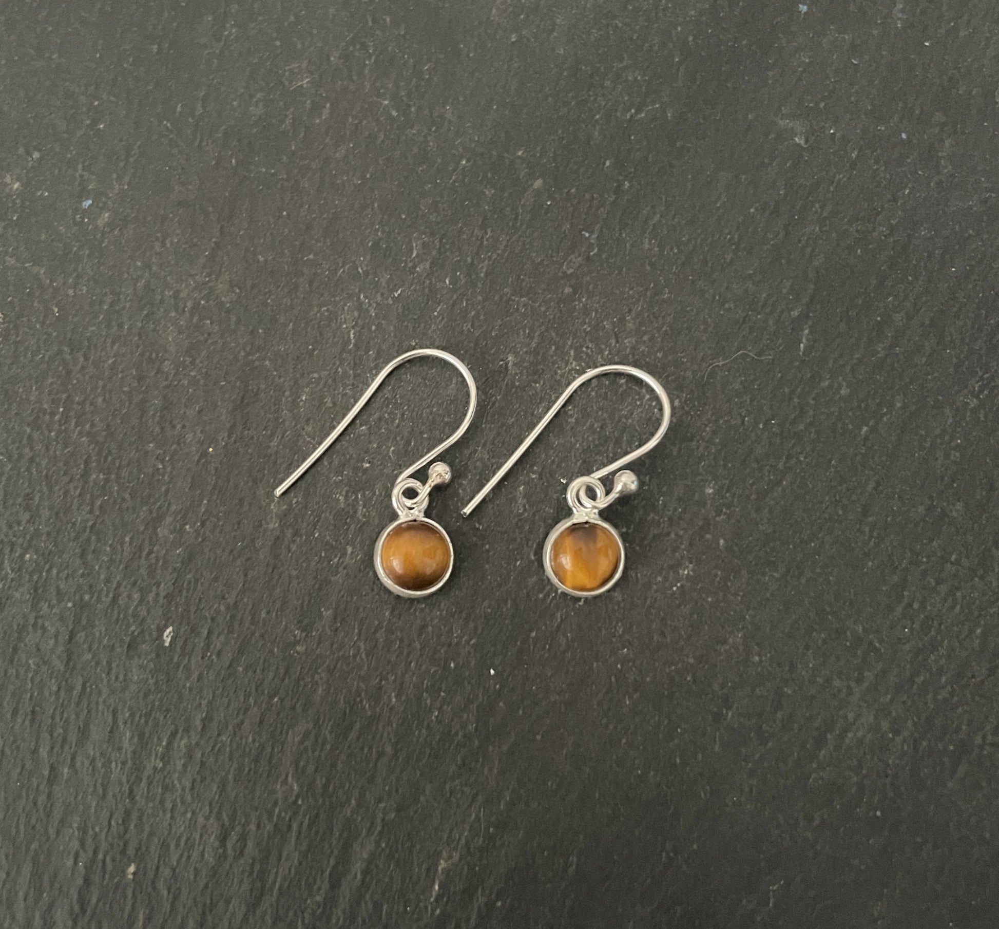 Tiger's Eye Round Earrings image 0